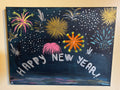 New Years Fireworks Painting