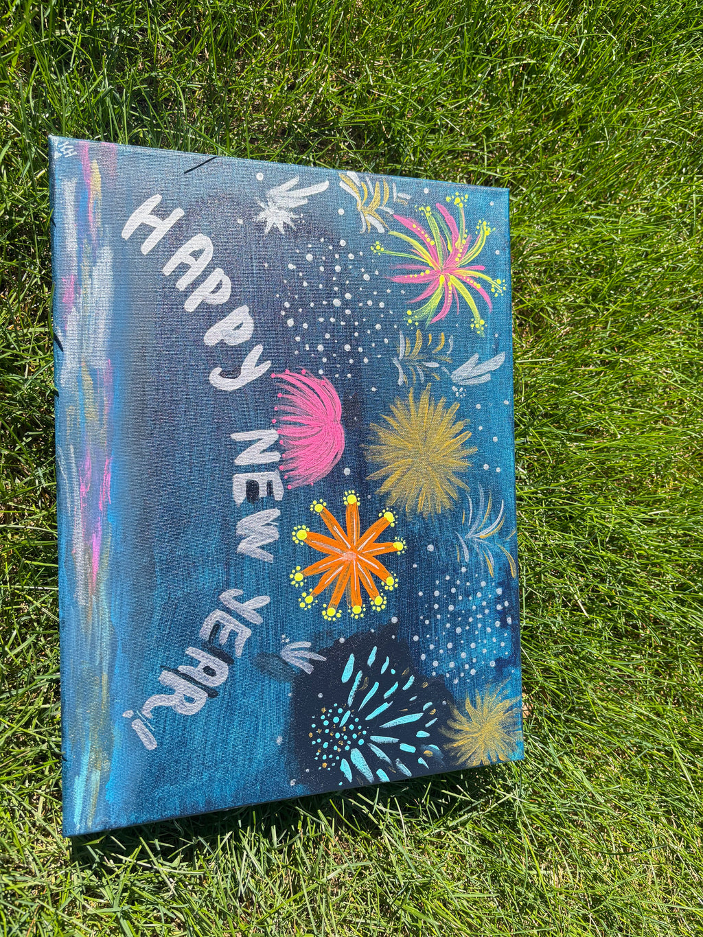 New Years Fireworks Painting