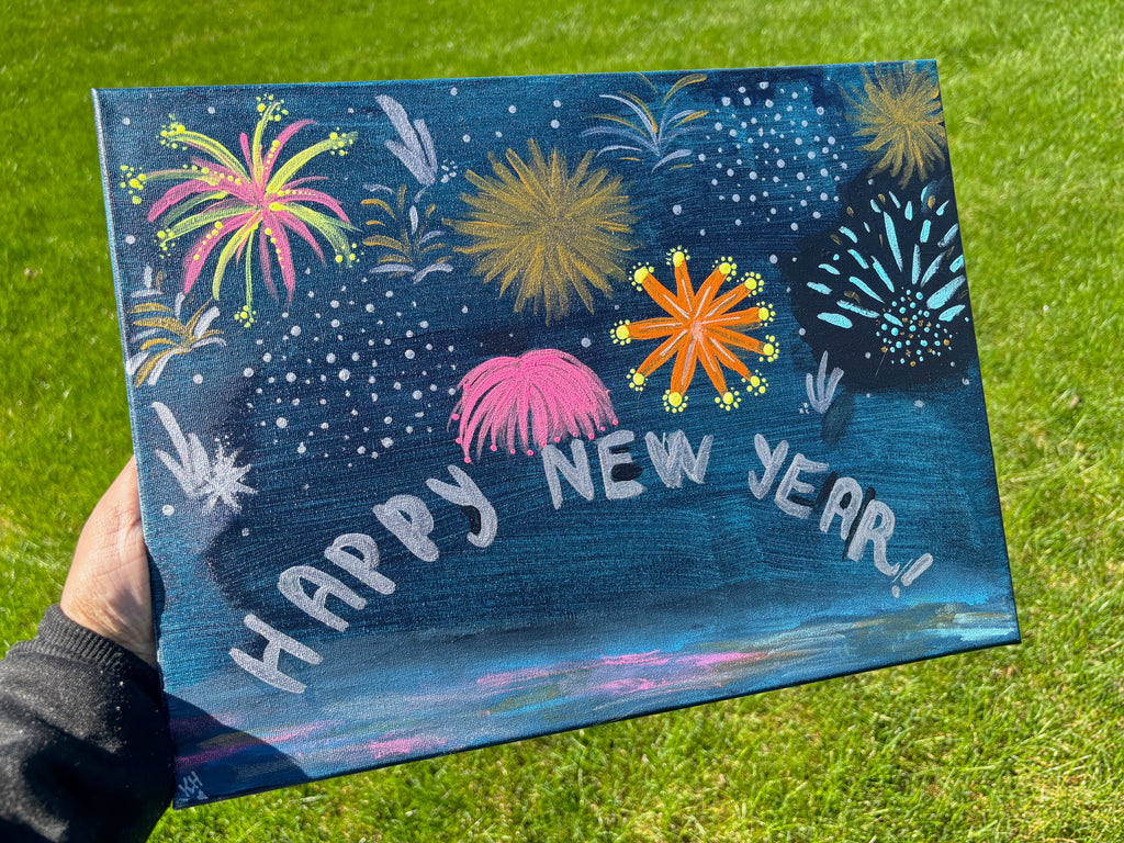 New Years Fireworks Painting