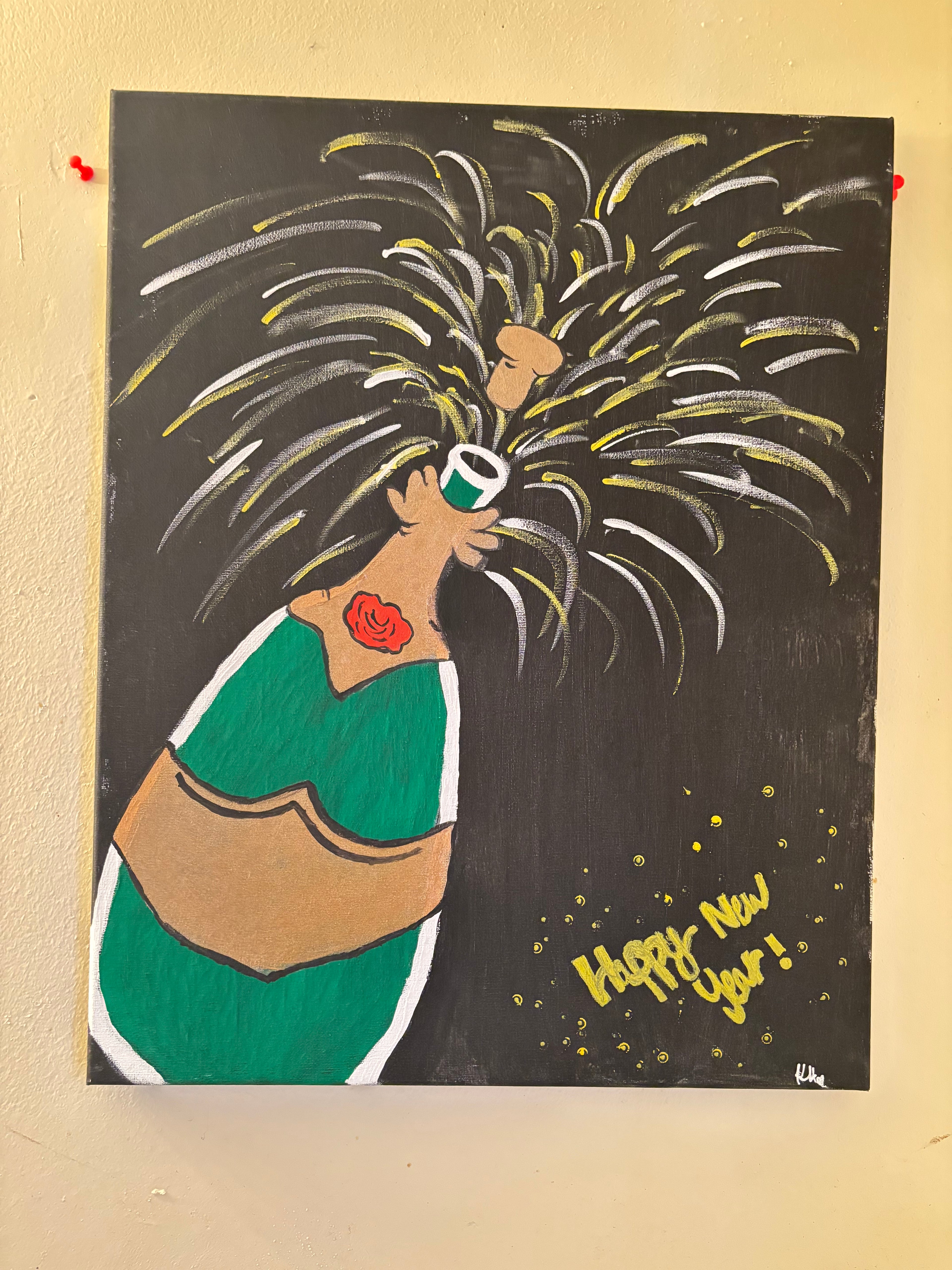 New Year's Champagne Bottle